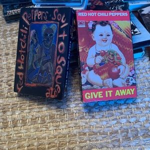 Red Hot Chili Peppers Soul To Squeeze & Give It Away Cassette Single Tape.